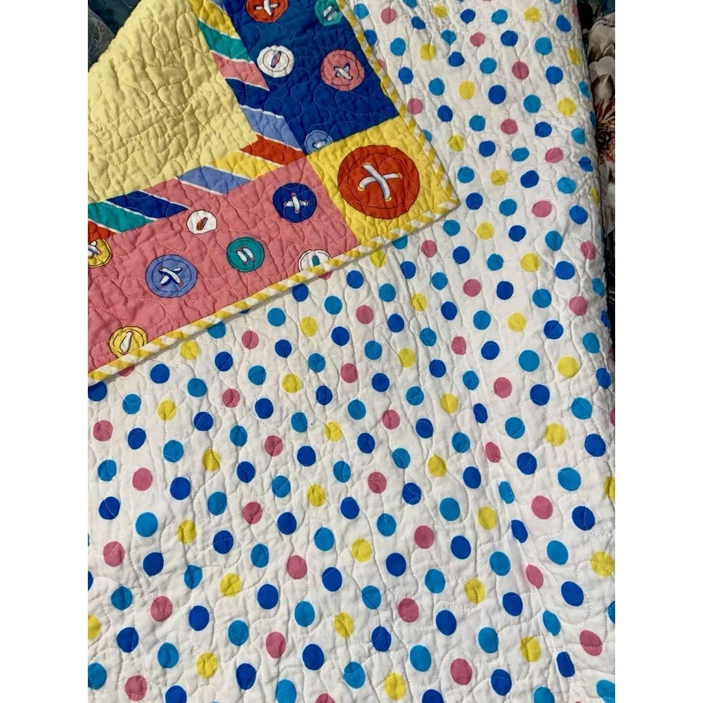 Hand Quilted Homemade Quilt Blanket 31x39